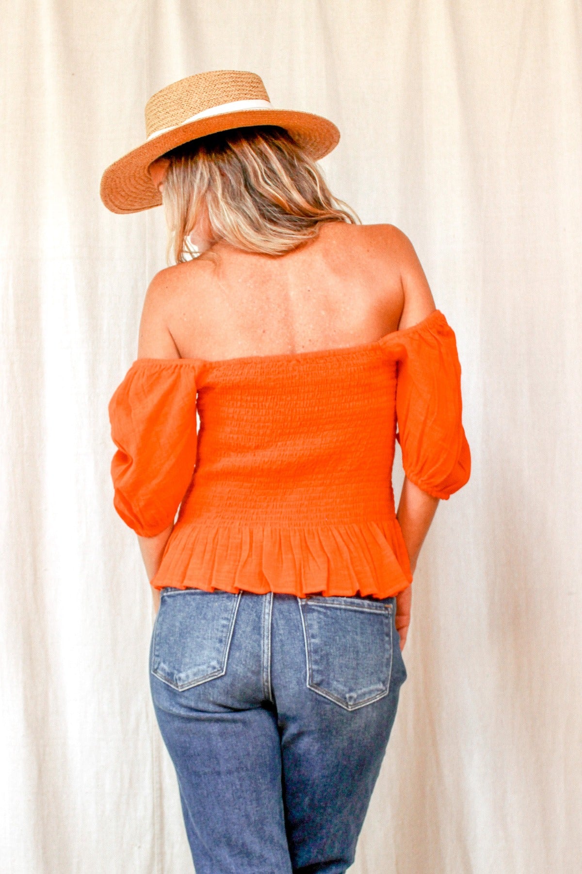 Sweet As Can Be Smocked Puff Sleeve Top