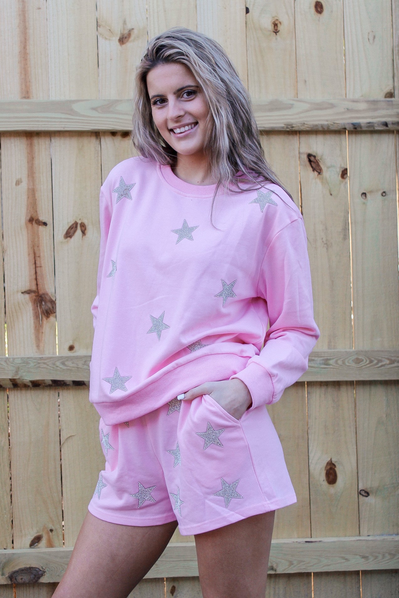 Starstruck Pink Star Lounge Shorts