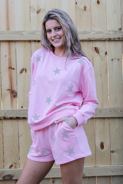 Starstruck Pink Star Lounge Shorts