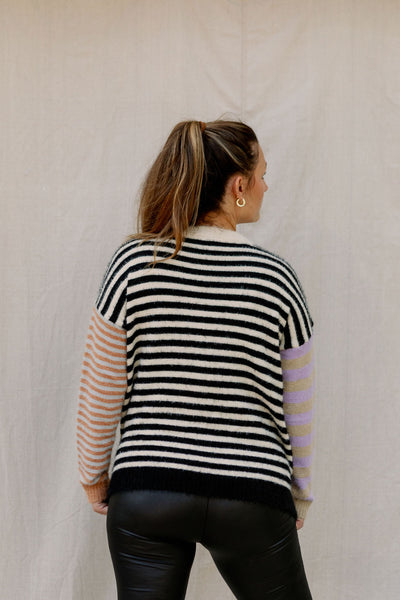 Everyday Moments Color Block Stripe Sweater