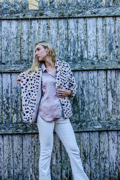 Perfectly Chic Animal Print Faux Fur Coat