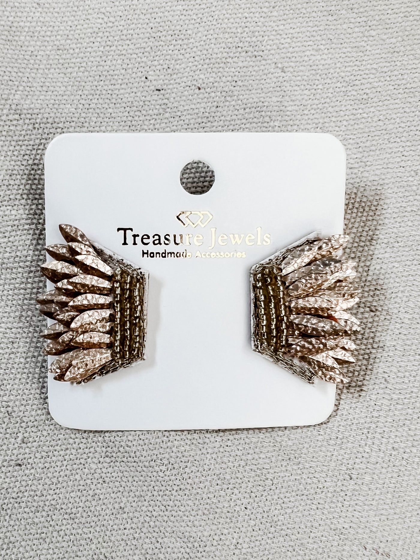 {Treasure Jewels} Beaded Angel Wing Earrings