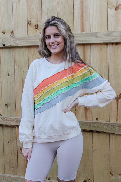 The Rainbow Renaissance Sweatshirt - Cream