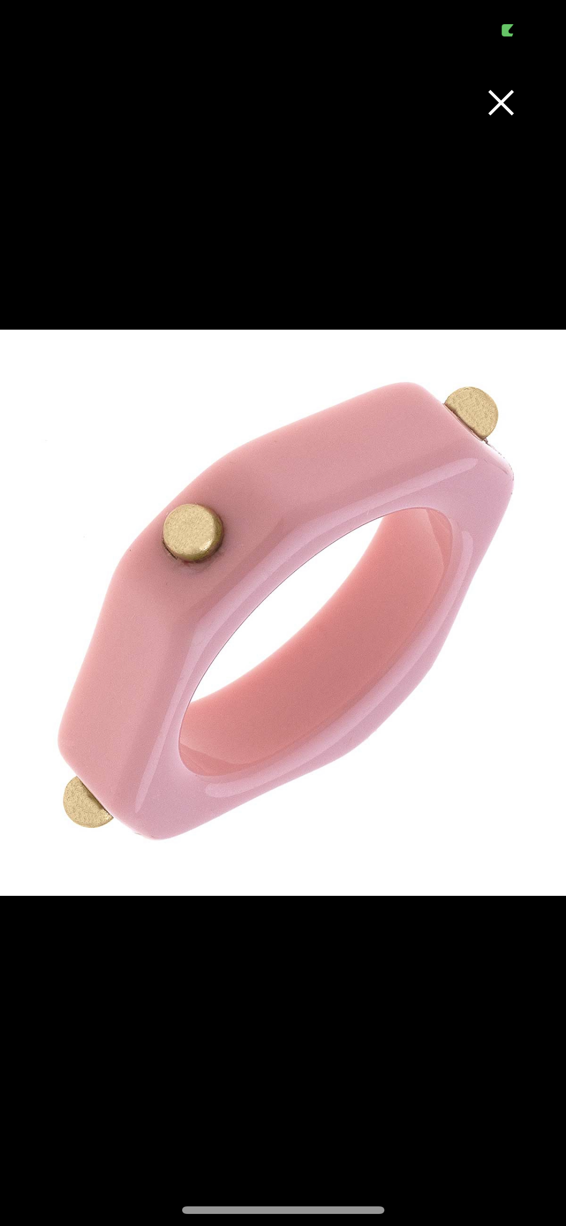 Canvas Shiloh Studded Ring - Pink Resin