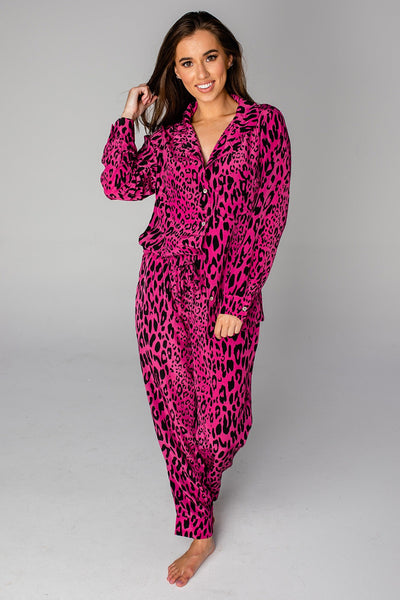 BUDDY LOVE JAM JAM PAJAMA SET - FUCHSIA CAT